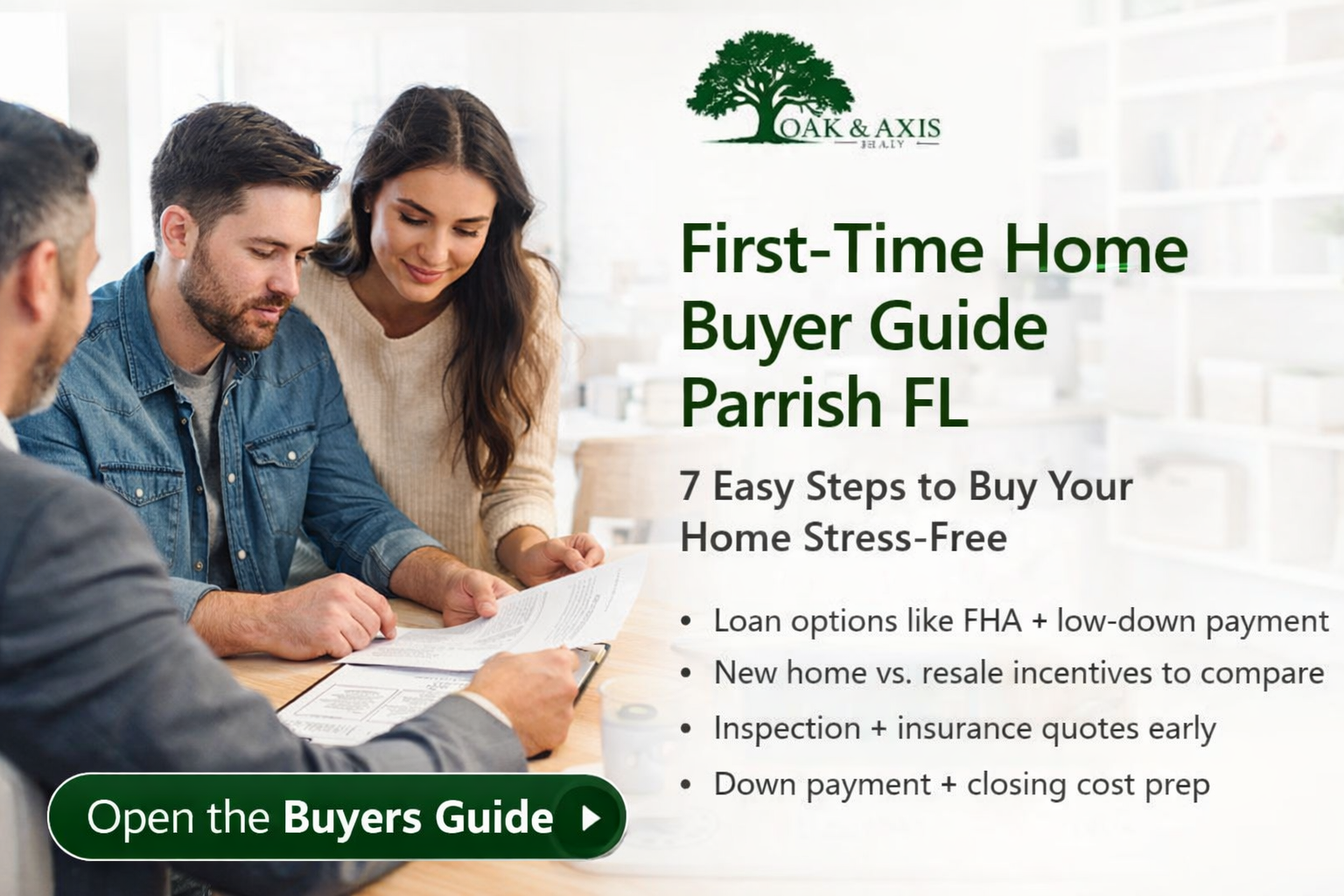 First-Time Home Buyer Guide Parrish FL - Oak & Axis Realty