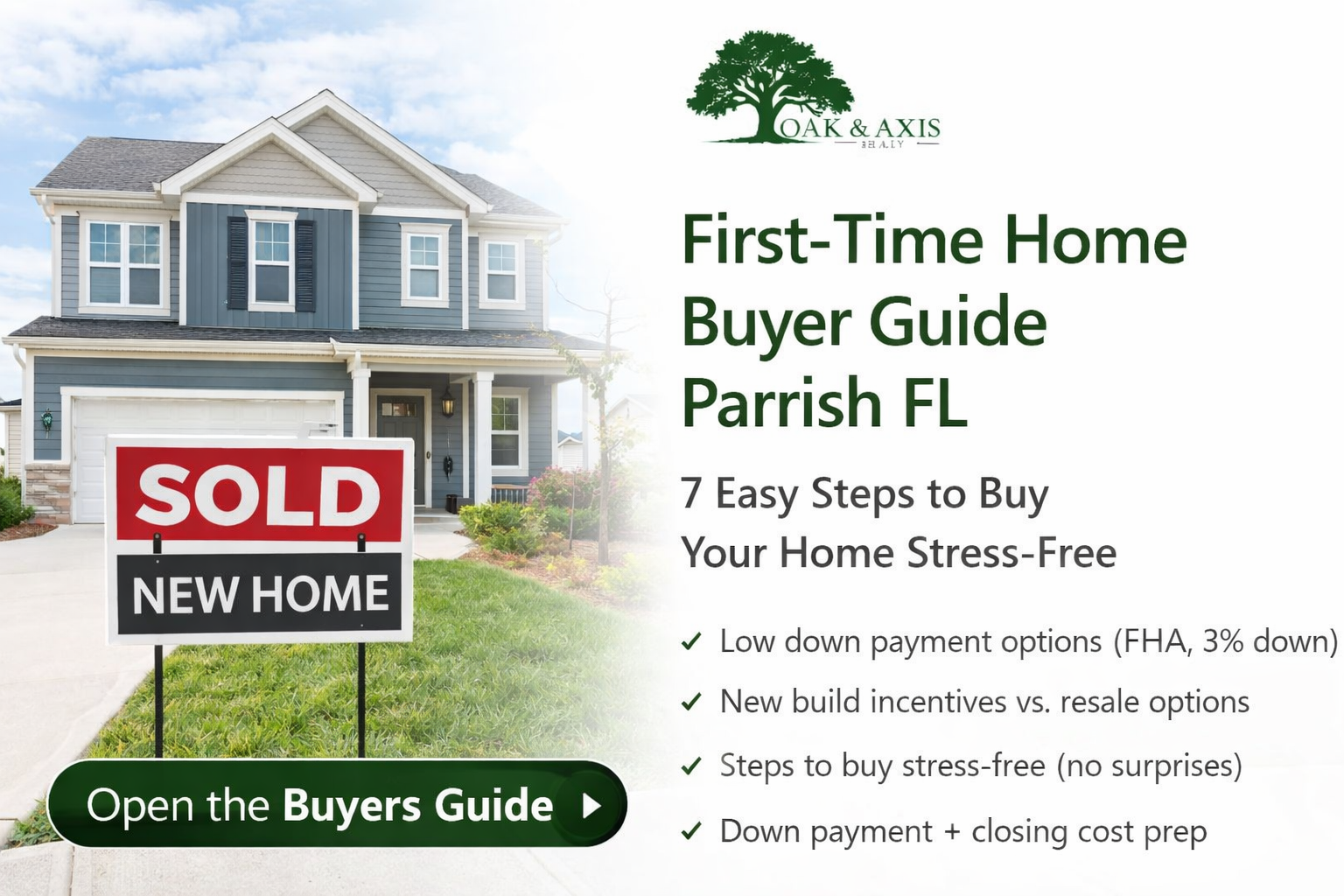 First-Time Home Buyer Guide Parrish FL checklist and loan options