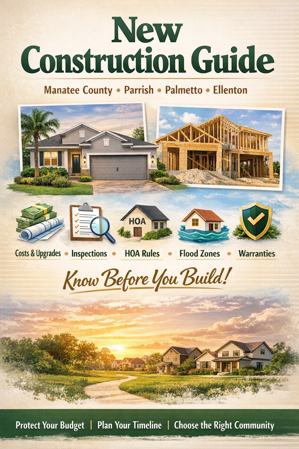 New Construction Guide for Manatee County Florida new homes in Parrish Palmetto and Ellenton